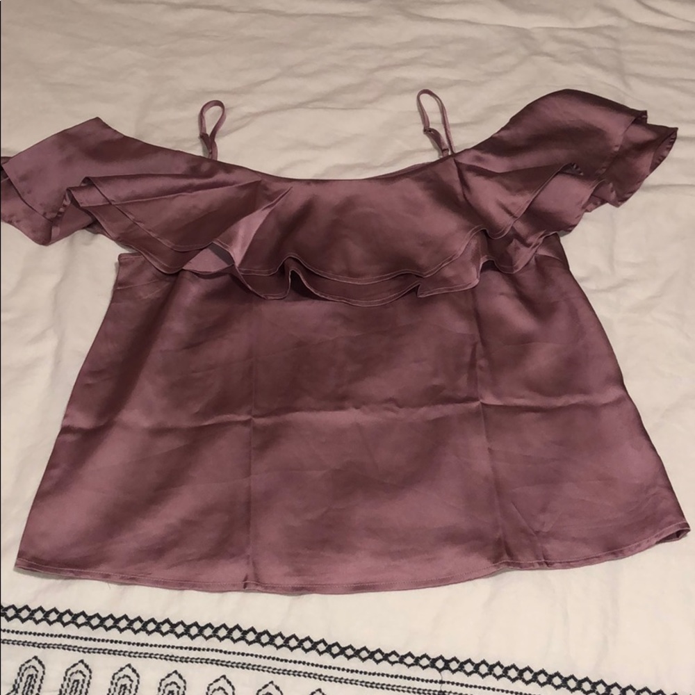 Off the shoulder silky top
